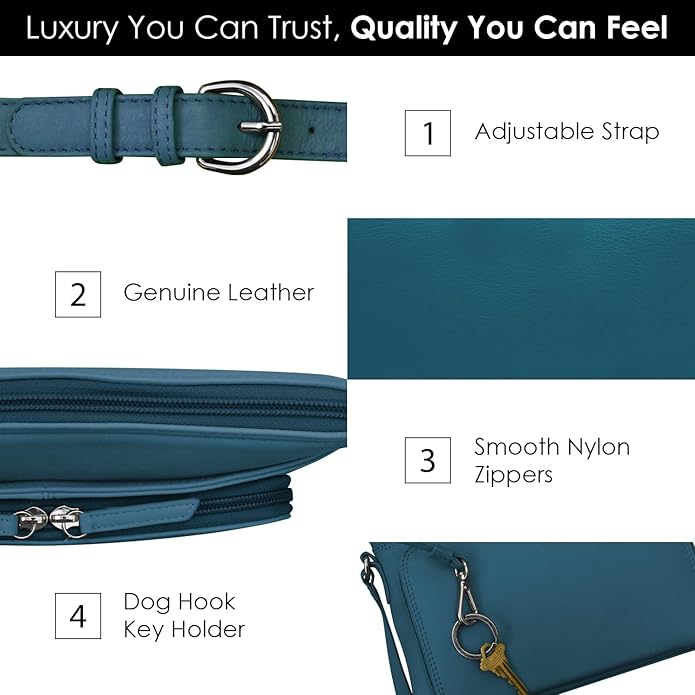 ili New York Genuine Leather Crossbody Bags - Image 4