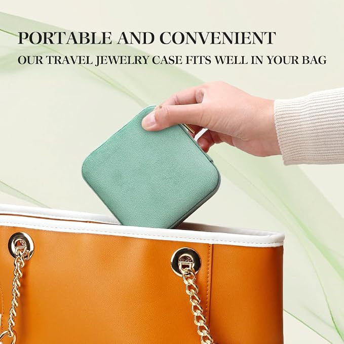 Travel Jewelry Case, Small Plush Velvet Jewelry Box - Image 6
