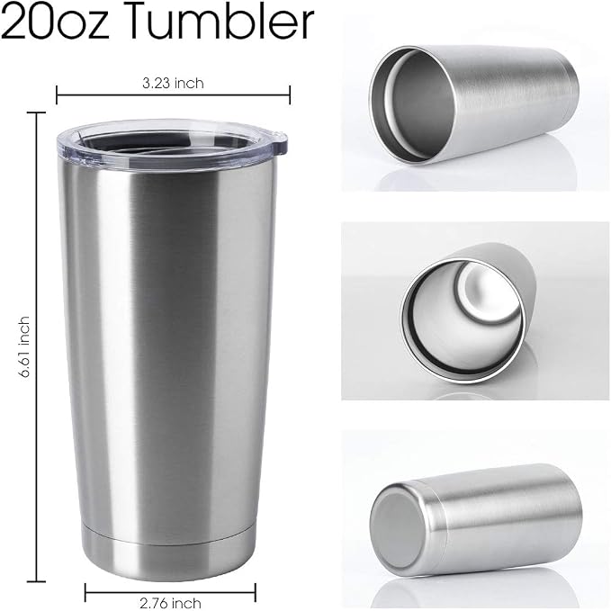 HASLE OUTFITTERS 20oz Tumblers Bulk Stainless Steel Cups - Image 2