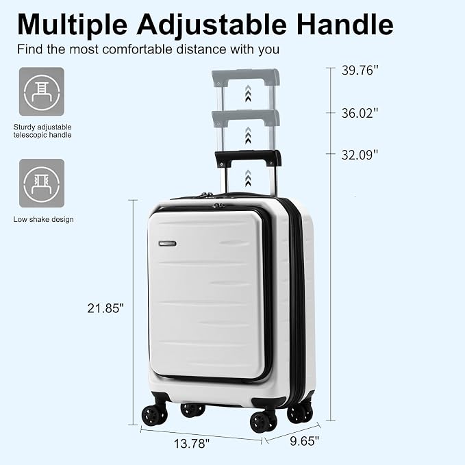 Expandable Carry On Luggage Airline Approved, 20 Inch Lightweight ABS+PC Hard - Image 9