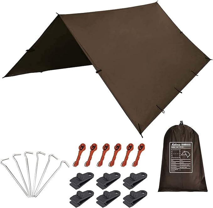 KALINCO Camping Tarp Waterproof, 10X12FT Hammock Rain Fly Tarp Tent, by KALINCO