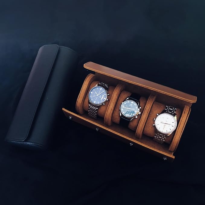 Longjet Watch Roll Travel Case for Men Portable Watches Organizer Box - Image 7