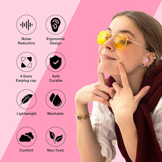 Ear Plugs for Sleeping Reusable Earplugs for Concerts Noise Cancelling Soft - Image 3