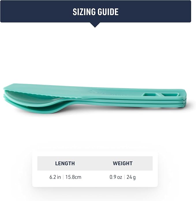 Sea to Summit Passage Camp Cutlery Set, Spoon and Knife, Aqua Sea Blue - Image 6