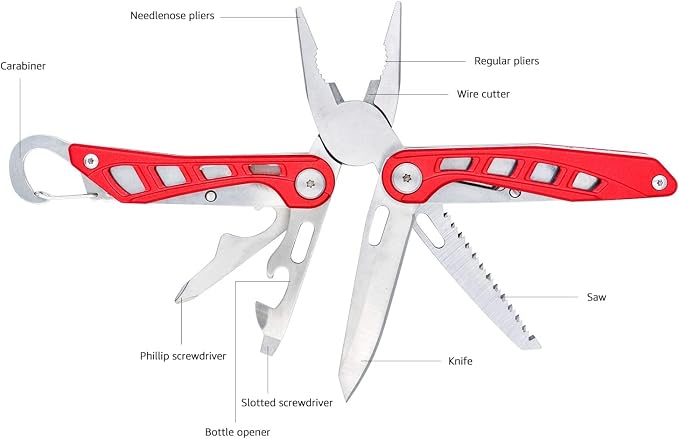 Amazon Basics 8-in-1 Stainless Steel Multitool Safety Lock - Image 6