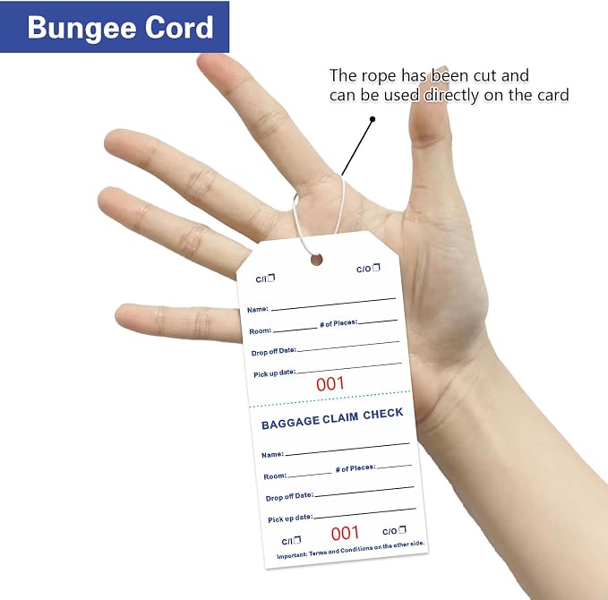 1000 Baggage Claim Check Tags - Image 6