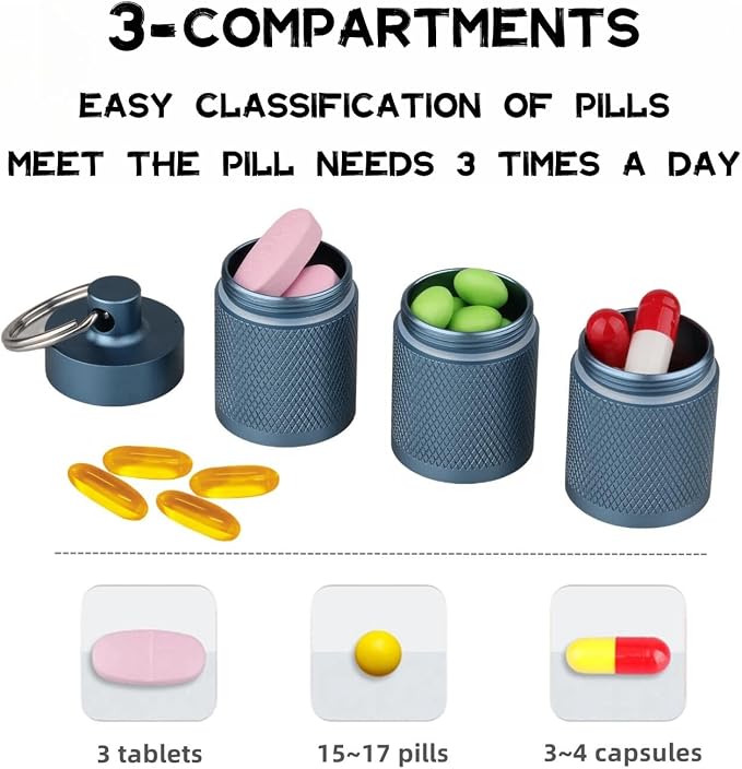 Waterproof Keychain Pill Holder - Image 2