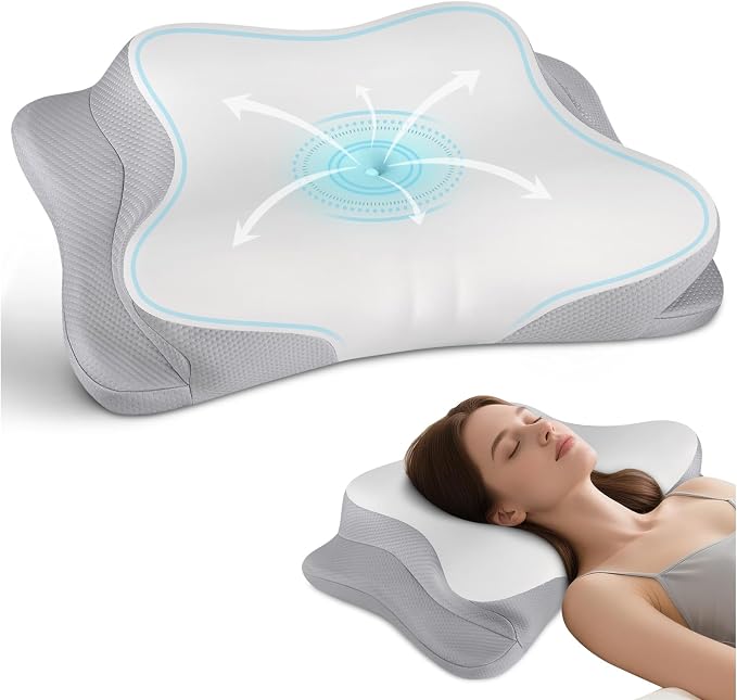 Cervical Neck Pillow for Pain Relief by OLUMOON