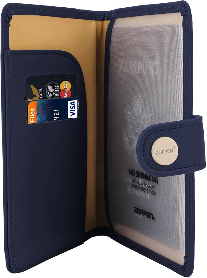 ZOPPEN Passport Holder Women Men, Passport Cover Travel Wallet Rfid Blocking - Image 4