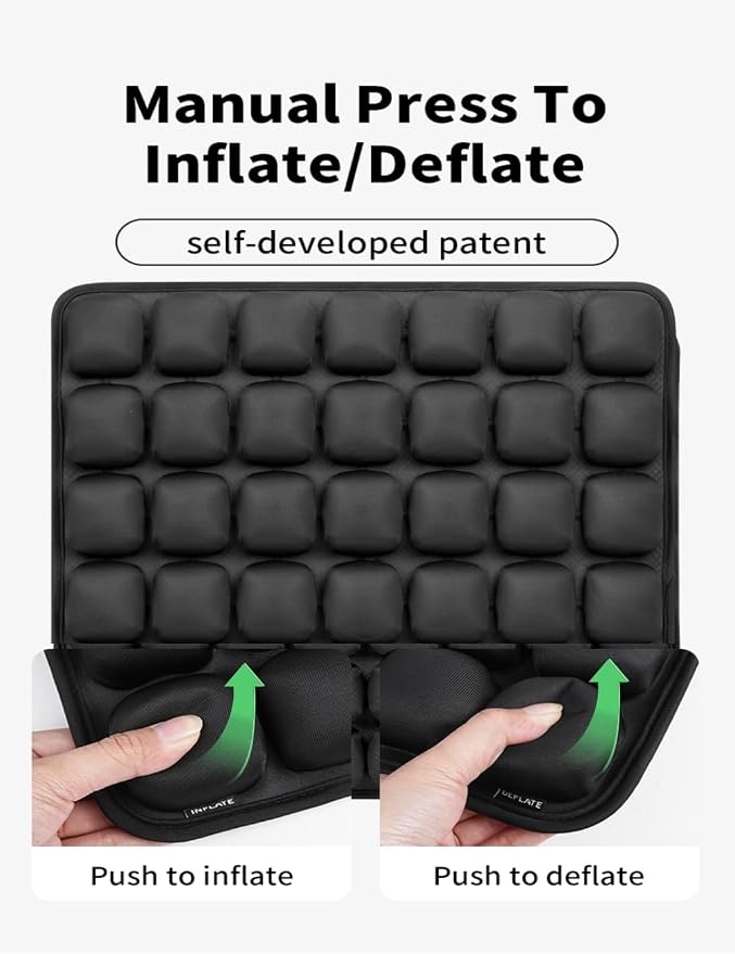 Travel Cushion Airplane Seat, Inflatable Air Bubble Design - Image 4