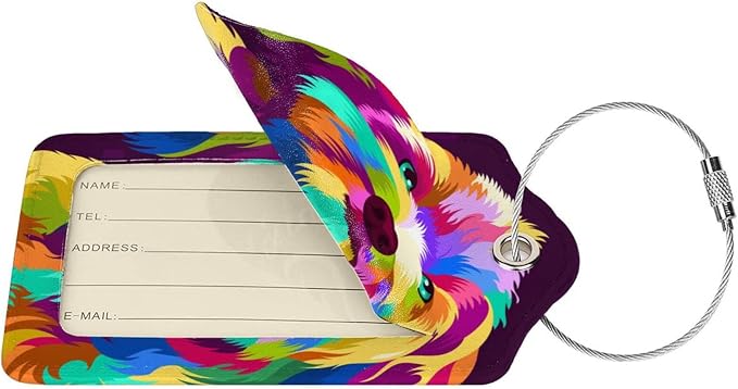 2 Pack Colorful Dog Luggage Tag - Image 2