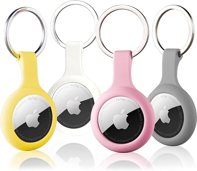 ThingsBag Apple AirTags 4 Pack Case Keychain Silicone Apple Air Tags Holder by ThingsBag