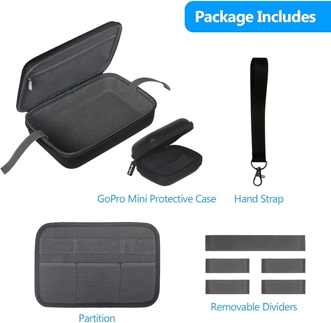 JSVER Hard Carrying Case for GoPro Hero13/12/11/10/9/8/7, AKASO EK7000 / Brave - Image 5