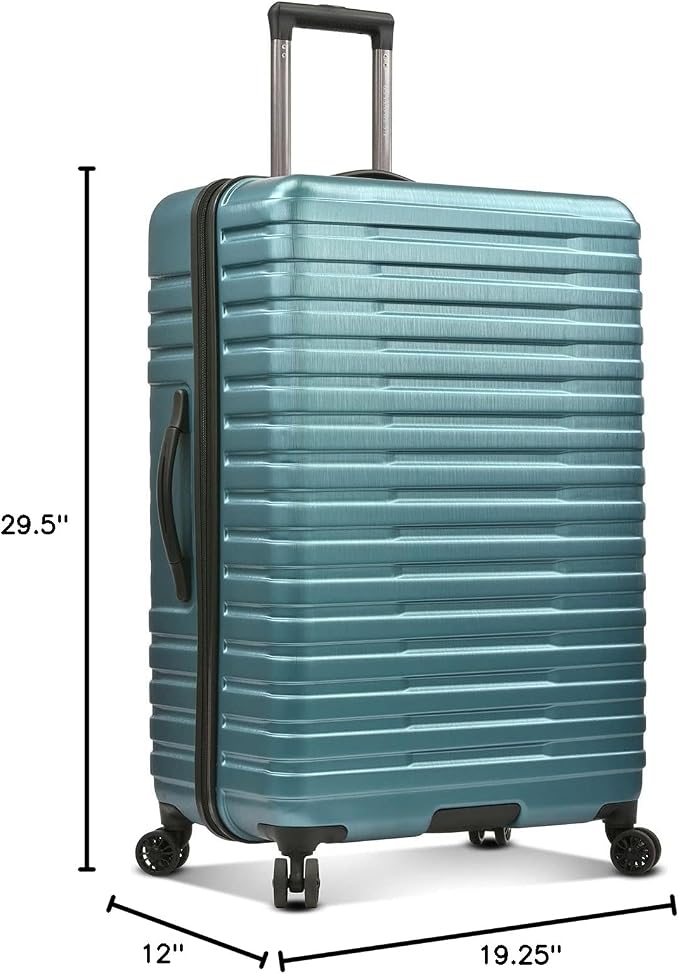U.S. Traveler Boren Polycarbonate Hardside Rugged Travel Suitcase Luggage - Image 9