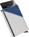Jenoss Smart Wallet For Men: Full Grain Leather, Handcrafted, Slide Metal Pop by Jenoss-FinestSmartWallet