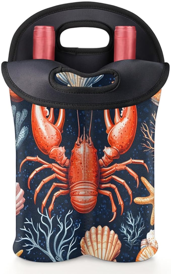 Neoprene Wine Tote, Bottle Carrier Gag Insulating Neoprene Thicker, Insulated - Image 5