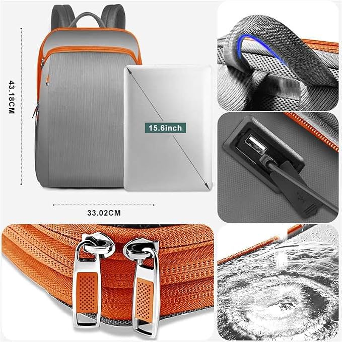 ZINMARK Slim Expandable 15 15.6 16 Inch Laptop Backpack Anti Theft Travel - Image 2