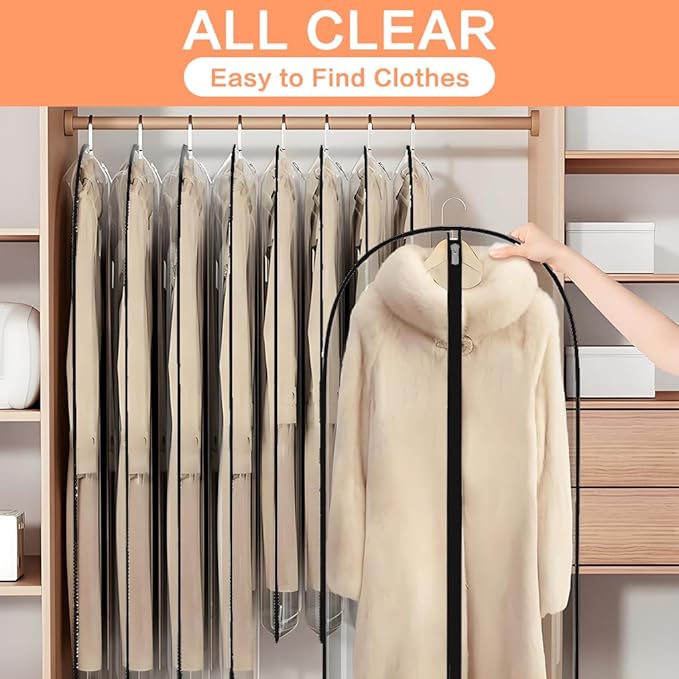 Garment Bags for Hanging Clothes Travel Clothing Suit Bags for Closet Storage - Image 3