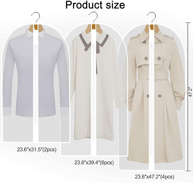 12 Pack Breathable Clothes Covers - Image 6