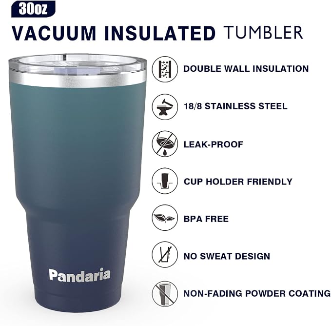 30 oz Tumbler Cup with Lids and Straws, 100% Leak-Proof, Cupholder Friendly - Image 5
