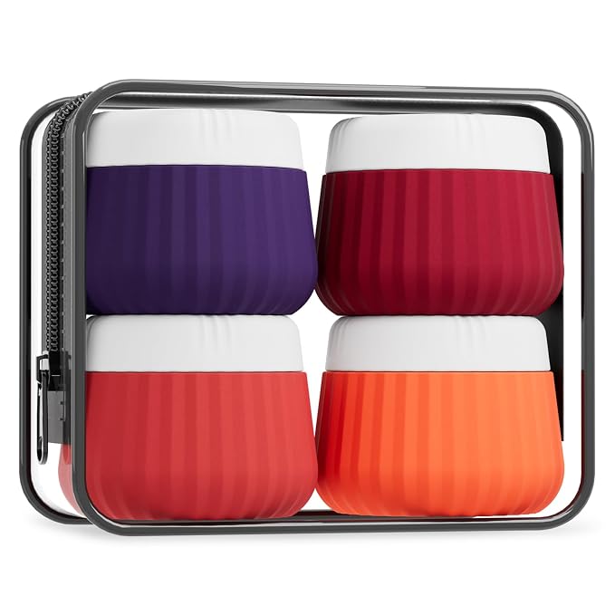 Travel Containers for Toiletries 4 Pack, TSA Approved Travel Size Toiletries by Mrsdry