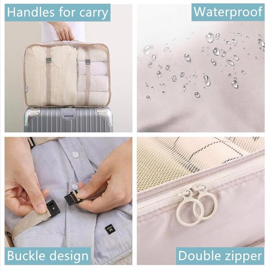9 Set Packing Cubes for Suitcases, Aydicon Travel Luggage Packing Organizers - Image 4