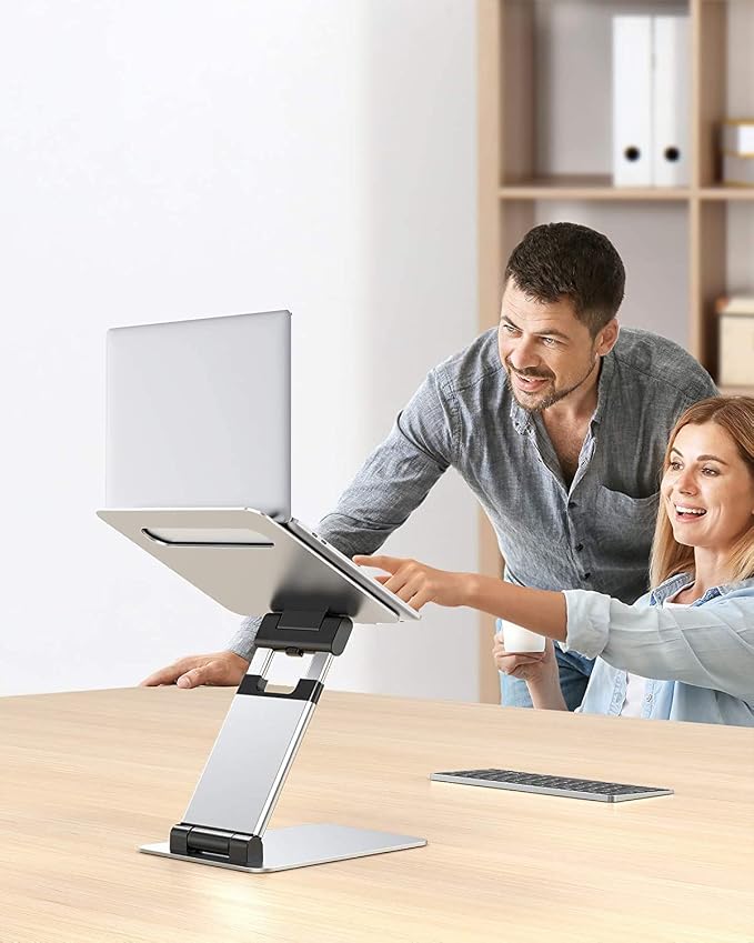Nulaxy Laptop Stand, Ergonomic Sit to Stand Laptop Holder Convertor, Adjustable - Image 7