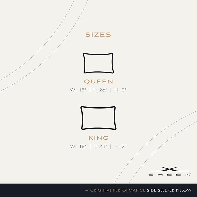 SHEEX Original Performance Down-Alternative Side Sleeper Pillow, Cooling Pillow - Image 5