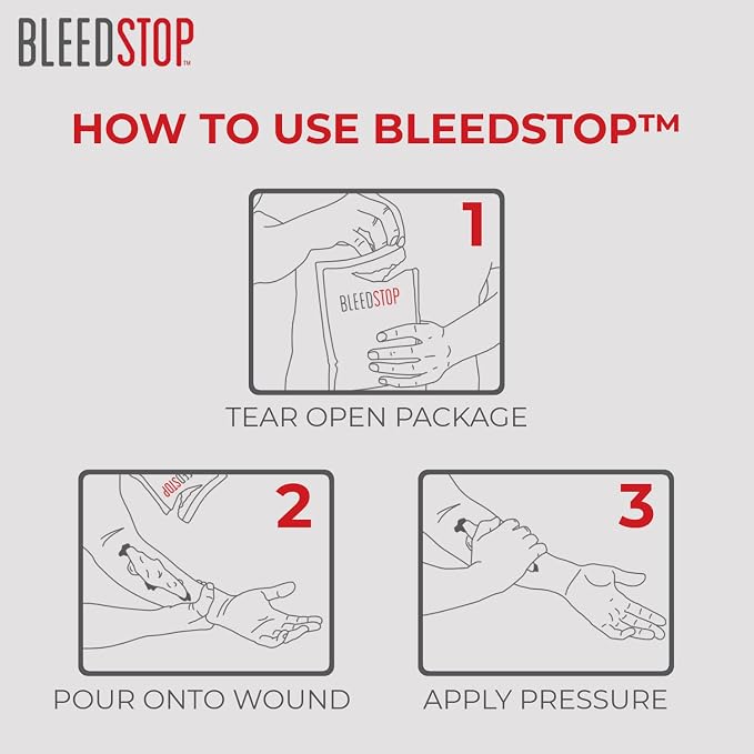 BleedStop First Aid Powder for Blood Clotting, Trauma Kit, Blood Thinner - Image 4