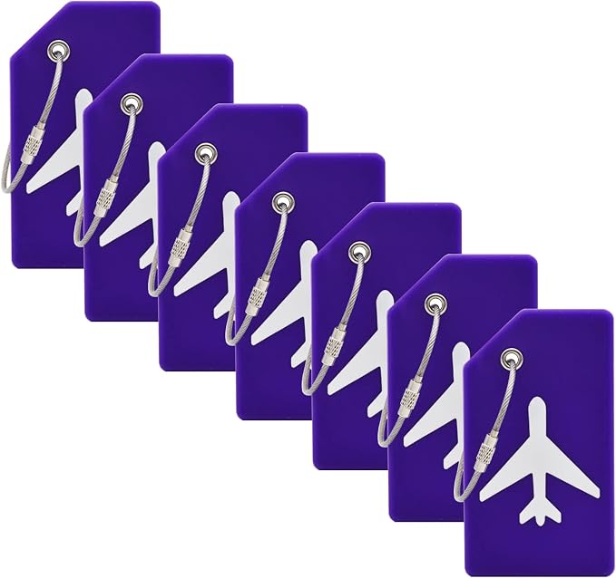 7 Pack Silicone Luggage Tag Baggage Handbag Travel Suitcase Tags by MODENGKONGJIAN