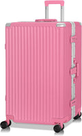 AnyZip Luggage Aluminium Frame Suitcase Hard Shell TSA Lock No Zipper 28In Rose by YourBestTravelChoice