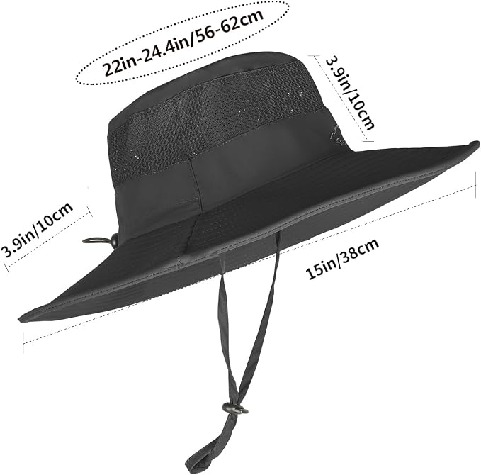 Sun Hats for Men Women Fishing Hat UPF 50+ Breathable Wide Brim Summer UV - Image 3
