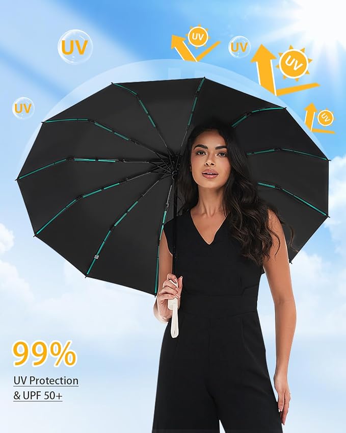 Large Double-Ribs Umbrella Automatic Folding Umbrella - Image 4