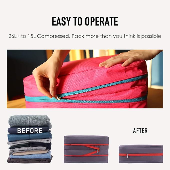 Bee Nesting Waterproof Compression Packing Cubes, Travel Packing organizers - Image 3