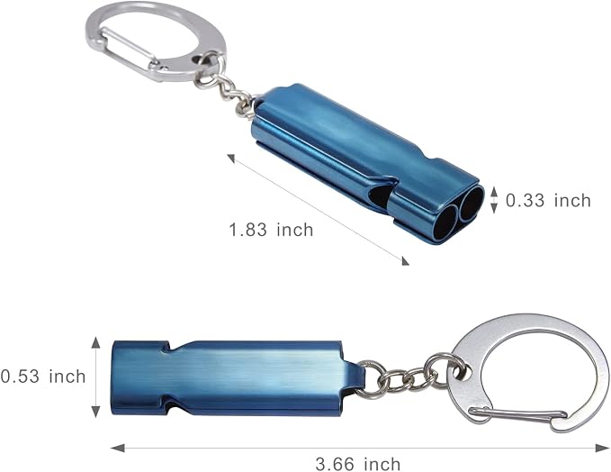 Whistle for Coaches Teachers, Emergency Survival Stainless Steel Whistles 2 Pack - Image 3