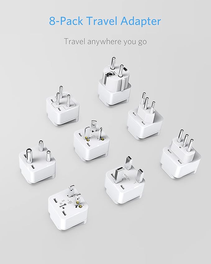 BESTEK Worldwide Travel Plug Adapter Set, Grounded Universal Power Plug Adapter - Image 7