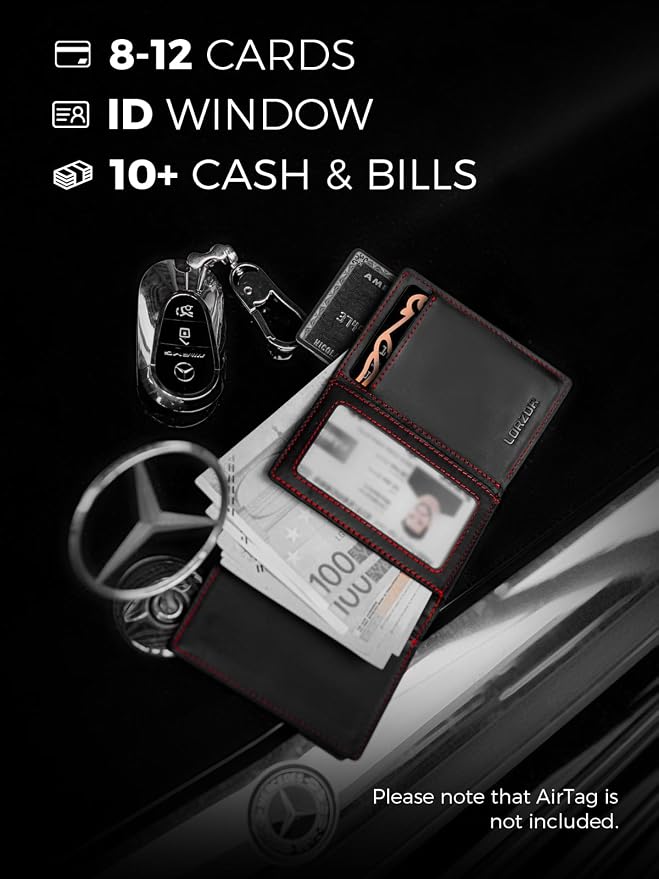LORZOR Wallet for Men with Metal Card Holder, Pop Up Wallet, Finest Full Grain - Image 5