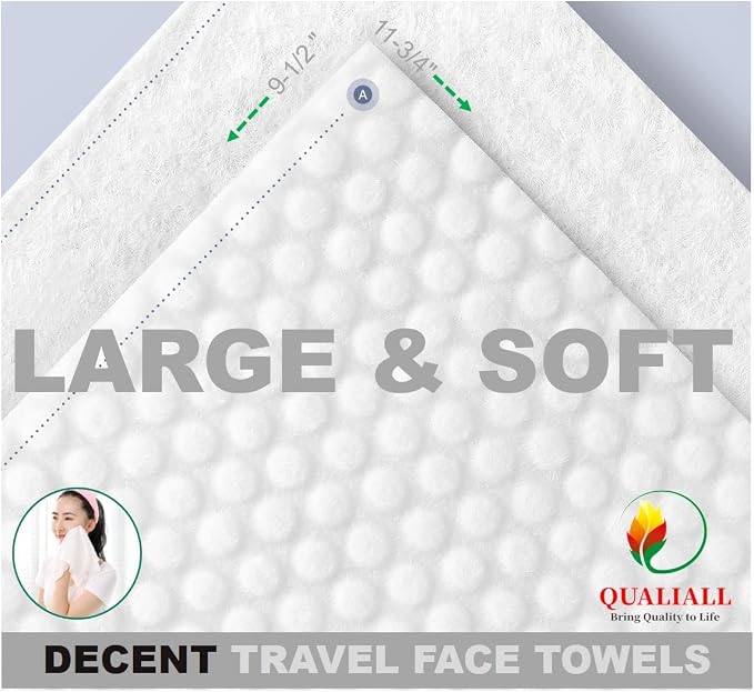 Premium Compressed Towels, Pure Cotton Portable Washcloth - Image 2