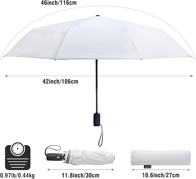 G4Free UPF 50+ UV Protection Large Travel Umbrella 42/46 Inch Auto Open Close - Image 3