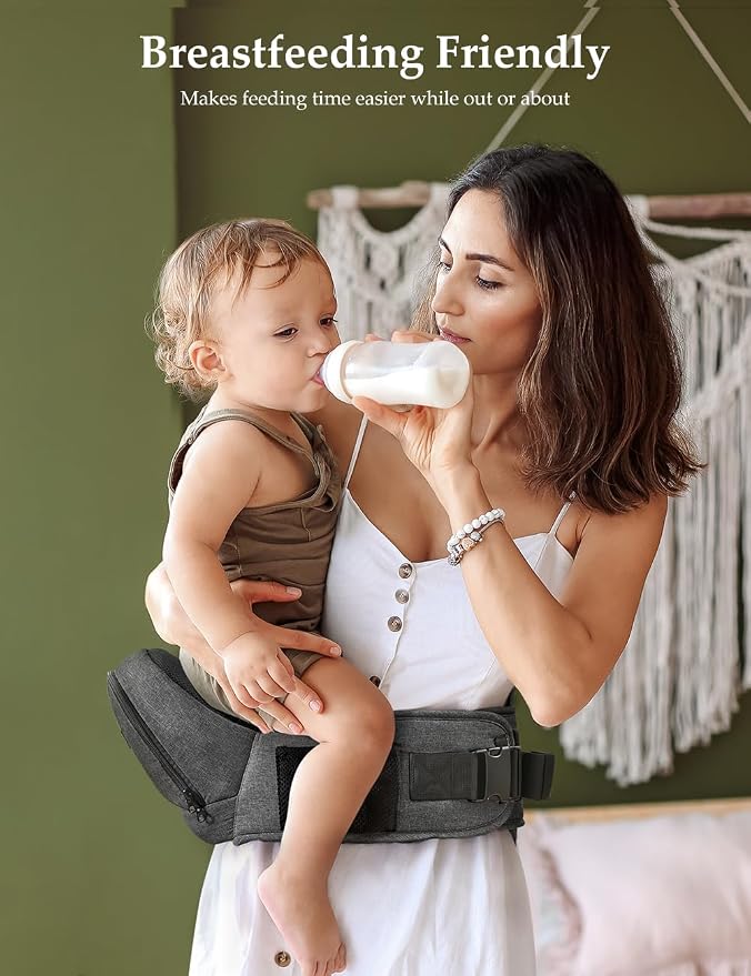 besrey Baby Hip Carrier, Adjustable Waist Belt Carrier, Ergonomic M Position - Image 3