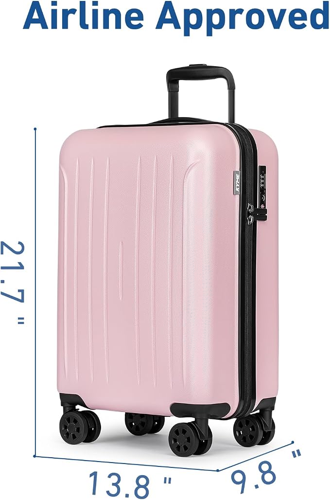 KYME Suitcase Hardshell With Double Spinner Wheels, PC+ABS TSA Lock Travel - Image 4