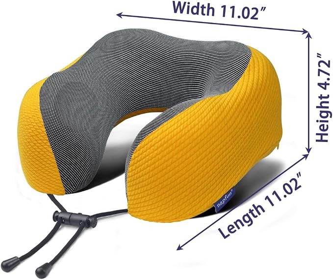 napfun Neck Pillow for Traveling, Upgraded Travel Neck Pillow for Airplane 100% - Image 5