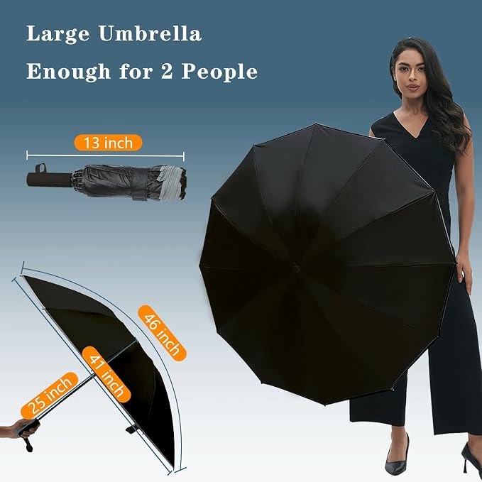 Large Double-Ribs Umbrella Automatic Folding Umbrella - Image 5