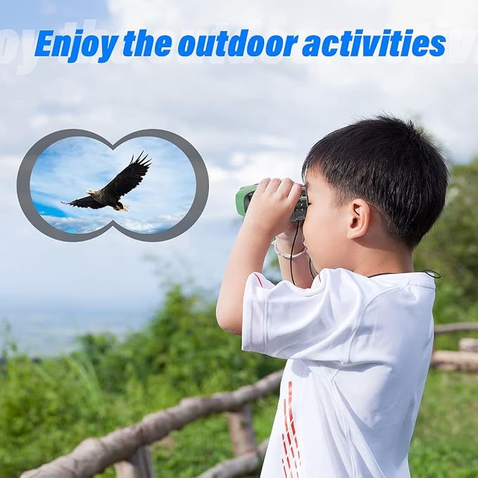 Easter Gifts for 3-12 Years Old Boys, VNVDFLM Compact 8x21 Shock Proof Green - Image 5