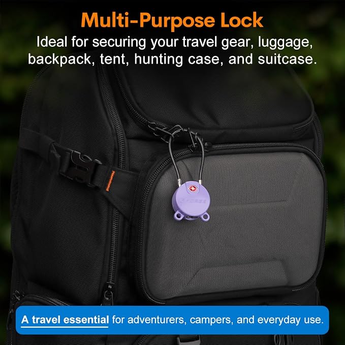 Forge TSA Approved Luggage Locks Ultra-Secure Dimple Key Locks, Cable Lock - Image 5