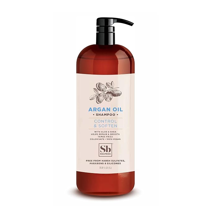 Soapbox Argan Oil Shampoo, Harsh Sulfate Free, Paraben & Silicone Free by Soapbox