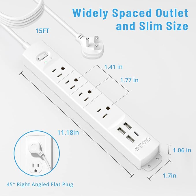 TROND Surge Protector Power Strip - Image 7