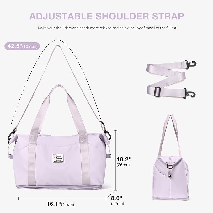 Travel Duffel Bag, Sports Tote Gym Bag, Shoulder Weekender Overnight Bag - Image 4