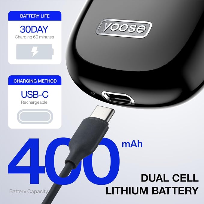 yoose Mini Electric Shaver, Alloy Portable Travel Shavers, Cordless Shaving - Image 6