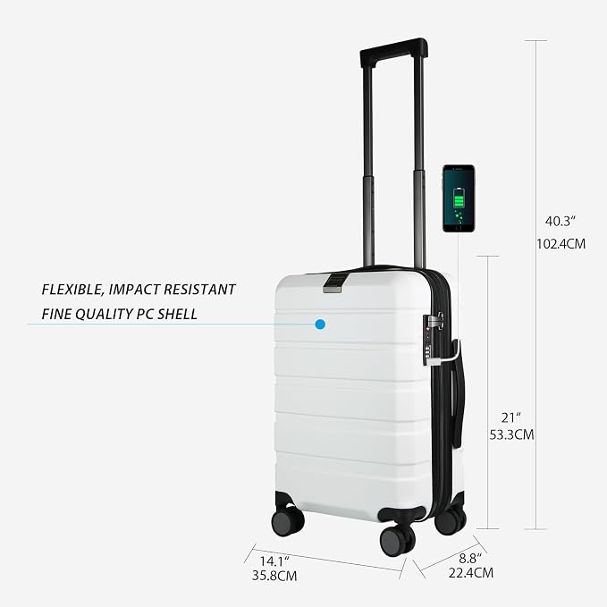 KROSER Hardside Expandable Carry On Luggage - Image 2